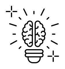 Poster - Innovation. bulb brain icon. Element of brain concept on white background