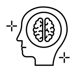 Poster - Innovation head brain icon. Element of brain concept on white background