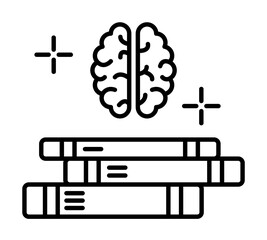 Poster - Knowledge books brain icon. Element of brain concept on white background