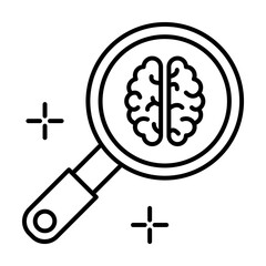 Poster - Search brain icon. Element of brain concept on white background