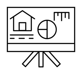 Poster - financial statement presentation icon. Element of business icon on white background