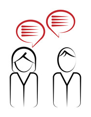 Poster - Customer connection 2 colored line icon. Simple colored element illustration. Customer connection outline symbol design from finance set on white background