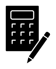 Fototapete - Pen Calculator icon. Simple business intention icons for ui and ux, website or mobile application on white background
