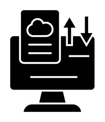 Fototapete - Computer arrow document icon. Simple business intention icons for ui and ux, website or mobile application on white background