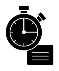 Poster - Document time clock icon. Simple business intention icons for ui and ux, website or mobile application on white background