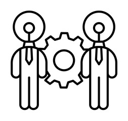 Poster - Transferring skill coaching icon. Element of business motivation line icon on white background