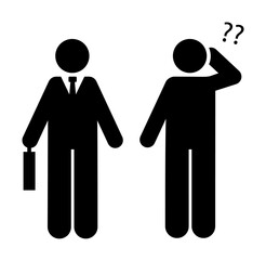 Poster - Job, conversation, speak, think icon. Element of businessman icon. Premium quality graphic design icon. Signs and symbols collection icon for websites, web design, mobile app on white background