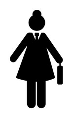 Poster - Businesswoman walk office icon. Element of businessman pictogram icon on white background