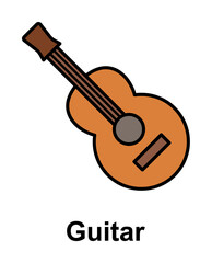 Poster - Guitar, instrument icon. Element of Cinco de Mayo color icon. Premium quality graphic design icon. Signs and symbols collection icon for websites, web design, mobile app on white background