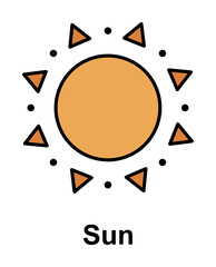 Poster - Sun, decorative icon. Element of Cinco de Mayo color icon. Premium quality graphic design icon. Signs and symbols collection icon for websites, web design, mobile app on white background