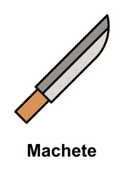Fototapete - Machete icon. Element of Cinco de Mayo color icon. Premium quality graphic design icon. Signs and symbols collection icon for websites, web design, mobile app on white background