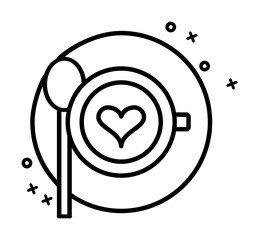 Poster - Cafe, coffee, hot, drink, cup icon. Simple line, outline of coffee icons for ui and ux, website or mobile application on white background