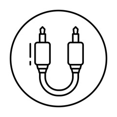 Wall Mural - Jack connector icon. Simple line, outline elements of connectors and cables icons for ui and ux, website or mobile application on white background