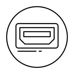 Fototapete - Hdmi, connector icon. Simple line, outline elements of connectors and cables icons for ui and ux, website or mobile application on white background