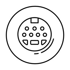 Poster - S-video, connector icon. Simple line, outline elements of connectors and cables icons for ui and ux, website or mobile application on white background