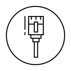 Poster - Cable connector icon. Simple line, outline elements of connectors and cables icons for ui and ux, website or mobile application on white background