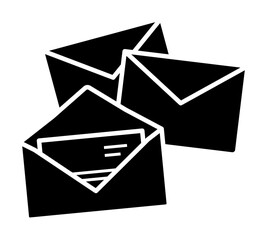 Sticker - Message letters icon. Simple connection sign icons for ui and ux, website or mobile application on white background