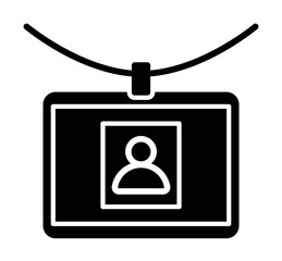 Poster - Badge id card identity icon. Simple connection sign icons for ui and ux, website or mobile application on white background