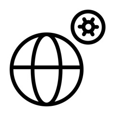 Poster - World, global, coronavirus icon. Simple line, outline elements of viral pandemic icons for ui and ux, website or mobile application on white background