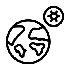Poster - World, Earth, coronavirus icon. Simple line, outline elements of viral pandemic icons for ui and ux, website or mobile application on white background