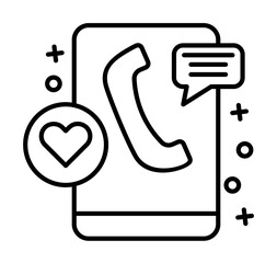 Poster - Phone, heard, call icon. Element of customer services icon on white background