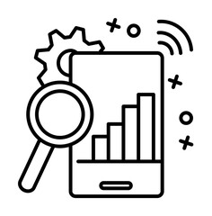 Poster - Search, phone, growth, call icon. Element of customer services icon on white background