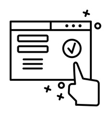 Poster - Web, hand, customer services icon. Element of customer services icon on white background