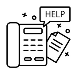 Poster - Document, phone, help, call icon. Element of customer services icon on white background