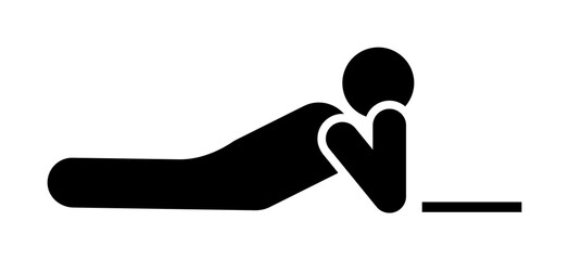 Poster - Man, read, book icon. Element of daily routine pictogram icon on white background