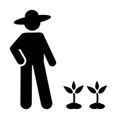 Poster - Gardener, flower, garden icon. Element of daily routine pictogram icon on white background