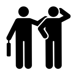 Poster - Businessmen, walk, work icon. Element of daily routine pictogram icon on white background
