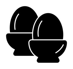 Poster - Egg food diet icon. Simple diet icons for ui and ux, website or mobile application on white background