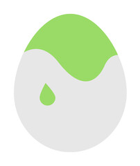 Poster - Egg color color icon. Simple color elements of religious holiday for ui and ux, website or mobile application on white background