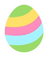 Poster - Egg Easter color icon. Simple color elements of religious holiday for ui and ux, website or mobile application on white background