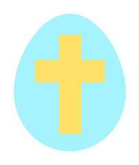 Poster - Egg Easter color icon. Simple color elements of religious holiday for ui and ux, website or mobile application on white background