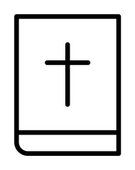 Poster - Book bible icon. Simple line elements of religious holiday for ui and ux, website or mobile application on white background