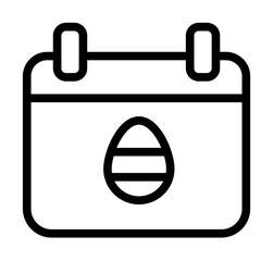 Poster - Calendar egg easter icon. Simple line elements of religious holiday for ui and ux, website or mobile application on white background