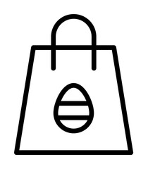 Poster - Package egg icon. Simple line elements of religious holiday for ui and ux, website or mobile application on white background