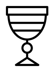 Poster - Glass Christianity icon. Simple line elements of religious holiday for ui and ux, website or mobile application on white background