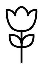 Poster - Flower plant icon. Simple line elements of religious holiday for ui and ux, website or mobile application on white background