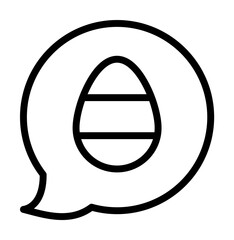 Poster - Chat egg icon. Simple line elements of religious holiday for ui and ux, website or mobile application on white background