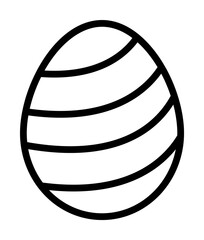 Poster - Egg Easter icon. Simple line elements of religious holiday for ui and ux, website or mobile application on white background