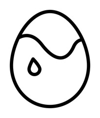 Poster - Egg color icon. Simple line elements of religious holiday for ui and ux, website or mobile application on white background