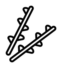 Poster - Verbena plant icon. Simple line elements of religious holiday for ui and ux, website or mobile application on white background