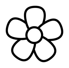 Poster - Flower bud icon. Simple line elements of religious holiday for ui and ux, website or mobile application on white background