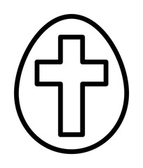 Poster - Egg Easter icon. Simple line elements of religious holiday for ui and ux, website or mobile application on white background