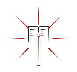 Poster - knowledge is light 2 colored line icon. Simple colored element illustration. knowledge is light outline symbol design from edecutaion set on white background