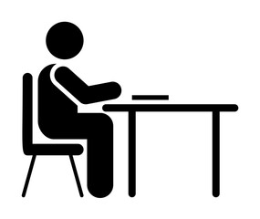 Poster - Learning, exam, child icon. Element of education pictogram icon. Premium quality graphic design icon. Signs and symbols collection icon for websites, web design on white background