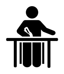 Poster - Student, school, lesson icon. Element of education pictogram icon. Premium quality graphic design icon. Signs and symbols collection icon for websites, web design on white background
