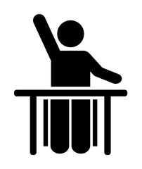 Poster - Answer, school, ask, class icon. Element of education pictogram icon. Premium quality graphic design icon. Signs and symbols collection icon for websites, web design on white background